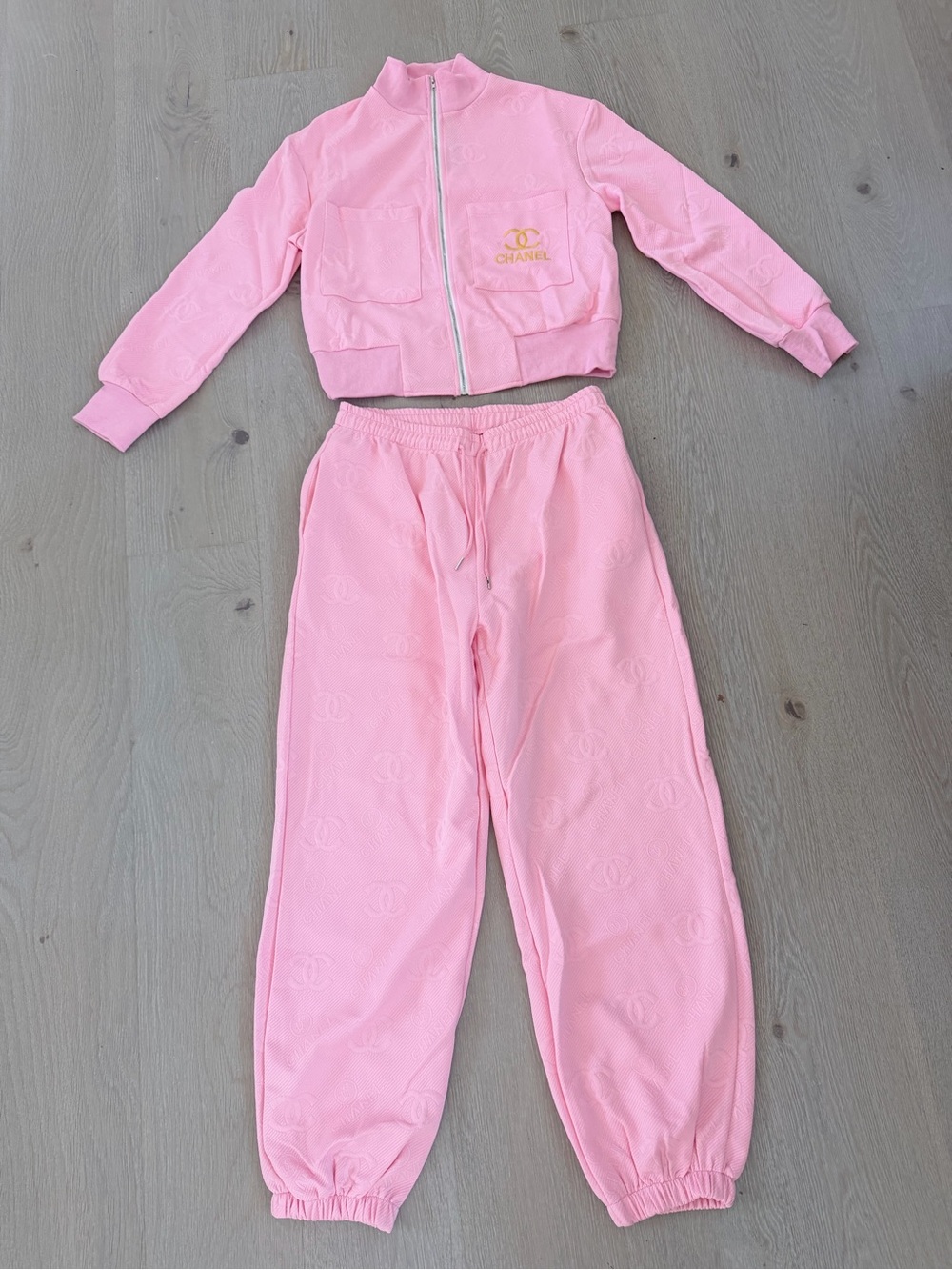CHANEL Pink Two-Piece Matching Set Tracksuit Lounge Set size Large - Picture 7 of 15